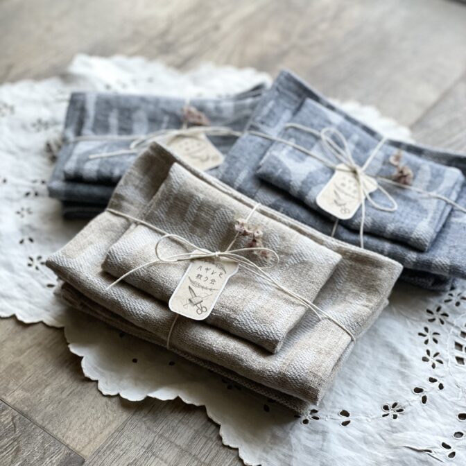 北欧柄ダブルジャガードタオル