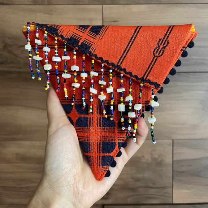 着物帯リメイクポーチ