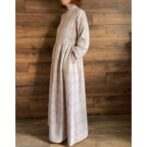 ネルチェック柄　ロングワンピース