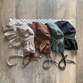 【軽量速乾】スポーティー素材のギャザーフリルハット